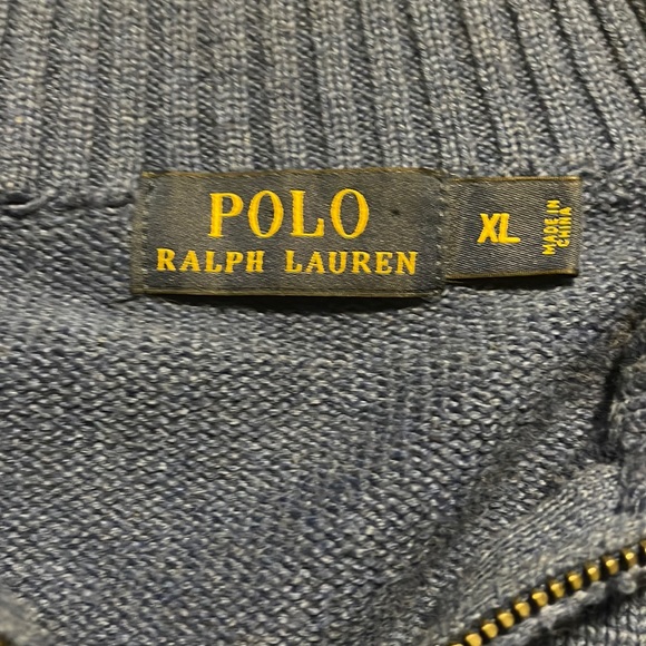 Vintage 90’s Wool Polo Quarter Zip - Picture 3 of 4